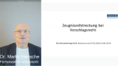 Zeugnisvollstreckung bei Vorschlagsrecht